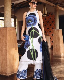 3 Piece Stitched Embroidered Lawn Suit