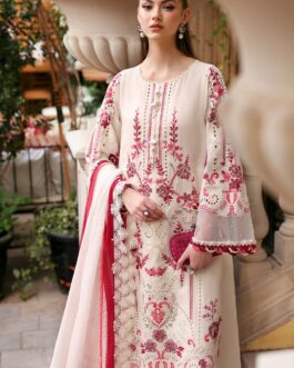 3 Piece Stitched Embroidered Jacquard Lawn Suit